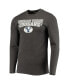ფოტო #3 პროდუქტის Men's Navy, Heathered Charcoal Distressed BYU Cougars Meter Long Sleeve T-shirt and Pants Sleep Set