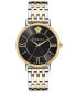 Фото #1 товара Men's Swiss Two-Tone Stainless Steel Bracelet Watch 42mm