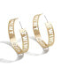 ფოტო #1 პროდუქტის x Baublebar Minnesota Twins Large Cutout Hoop Earrings