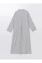 LCW Grace Çizgili Uzun Kollu Kadın Gömlek Elbise