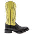 Ferrini Kai Embroidery Square Toe Cowboy Womens Black, Yellow Casual Boots 925 7 - фото #1