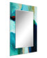 Фото #2 товара Reverse Printed Tempered Art Glass with Rectangular Beveled Mirror Wall Decor - 48" x 36''