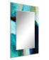 Reverse Printed Tempered Art Glass with Rectangular Beveled Mirror Wall Decor - 48" x 36''