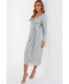 Фото #4 товара Women's Long Sleeve Sequin Midi Dress