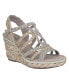 Фото #1 товара Women's Omalia Raffia Platform Wedge Sandals