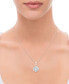 Фото #2 товара Badgley Mischka certified Lab Grown Diamond Halo 18" Pendant Necklace (2 ct. t.w.) in 14k Gold