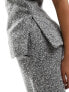 River Island co-ord wool bandeau corset top in grey