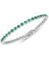 ფოტო #1 პროდუქტის Emerald Tennis Bracelet (6 ct. t.w.) in Sterling Silver