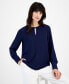 Women's Long-Sleeve Cut-Out Blouse