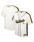 Фото #1 товара Men's Cream Distressed Cal State Long Beach The Beach Ruth Button-Up Baseball Jersey
