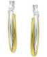 ფოტო #3 პროდუქტის Small Two-Tone Overlap Hoop Earrings in Sterling Silver & 18k Gold-Plate, 0.78", Created for Macy's