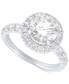 ფოტო #1 პროდუქტის IGI Certified Lab Grown Diamond Halo Engagement Ring (3 ct. t.w.) in 14k White Gold