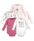 Baby Girls Cotton Long-Sleeve Bodysuits, Sweet Bakery, 5-Pack