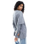 Фото #8 товара ASOS DESIGN double layer oversized t-shirt in washed grey