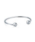 ფოტო #2 პროდუქტის Round Ball Screw Tips Starter Charm Bangle Cuff Fits European Beads Bracelet For Women Sterling Silver