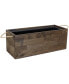Фото #1 товара Acacia Wood Rectangle Tray Planter with Handles/Liner - Brown