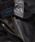 ფოტო #5 პროდუქტის Women's Leather Zip-Front Collared Coat