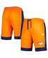 Фото #1 товара Шорты G-III Sports by Carl Banks для мужчин в фирменном стиле Denver Broncos оранжево-синего цвета.