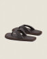 Comfort flat leather sandals