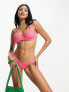 Фото #4 товара We Are We Wear Fullerbust rib stacey underwire bikini top in cerise pink