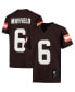 Фото #1 товара Big Boys and Girls Baker Mayfield Brown Cleveland Browns Replica Player Jersey