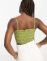 Фото #2 товара Miss Selfridge ruched cami top in khaki