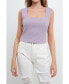 Фото #2 товара Women's Fitted Knit Cropped Tank Top