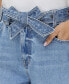 ფოტო #3 პროდუქტის Women's Belted Denim Shorts