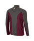 Men's Maroon, Charcoal Virginia Tech Hokies Two Yutes Raglan Quarter-Zip Windshirt