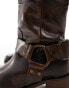 Фото #6 товара Bronx New Camperos biker boots in brown leather