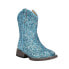 Фото #2 товара Roper Glitter Galore Square Toe Cowboy Toddler Girls Blue Casual Boots 09-017-1