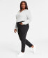 ფოტო #2 პროდუქტის Trendy Plus Size High-Rise Skinny Jeans, Regular and Short Lengths, Created for Macy's