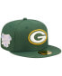ფოტო #1 პროდუქტის Men's Green Green Bay Packers Super Bowl XXXI Purple Pop Sweat 59FIFTY Fitted Hat