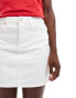 DTT Gabby high waist denim skirt in white