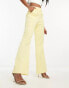 Twisted Tailor jacquard flare suit trousers in yellow