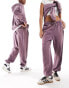 Фото #4 товара ASOS DESIGN co-ord oversized joggers in washed purple with seam details