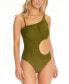 Фото #3 товара Women's Asymmetrical Cutout One-Piece Swimsuit, Created for Macy's