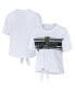 Women's White Vegas Golden Knights Front Knot T-shirt