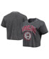 ფოტო #2 პროდუქტის Women's Black South Carolina Gamecocks Edith Vintage-Like Burnout Crop T-shirt