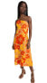 FAITHFULL THE BRAND Women's Soko Midi Dress, Surfs Up Floral Print, S
