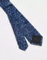 ASOS DESIGN floral tie in navy