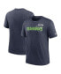 ფოტო #1 პროდუქტის Men's Heather Navy Seattle Seahawks Team Tri-Blend T-shirt