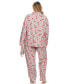 ფოტო #7 პროდუქტის Plus Size 3-Piece Pajama Set