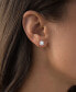 Lab-Grown Opal (1/5 ct. t.w.) & Lab-Grown White Sapphire (1/10 ct. t.w.) Oval Stud Earrings