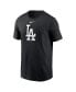 ფოტო #2 პროდუქტის Men's Black Los Angeles Dodgers Fuse Logo T-Shirt