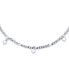 ფოტო #3 პროდუქტის Multi Heart Dangle Charms Anklet Ankle Bracelet For Women Teens .925 Sterling Silver Figaro Chain Adjustable 9 To 9.5 Inch