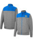 ფოტო #2 პროდუქტის Men's Charcoal, Blue UCLA Bruins Putter Herringbone Full-Zip Jacket