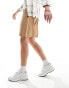 Фото #1 товара New look pique pintuck shorts in mid brown