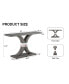 Фото #6 товара Gray Wood Foyer Table With Stainless Steel Bracket