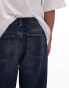 Topman baggy jeans in light washed blue